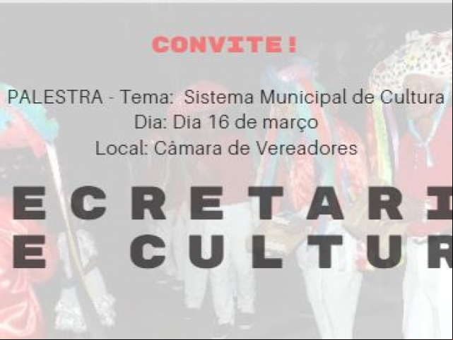 Cultura serÃ¡ tema de palestra em Amarante, dia 16
